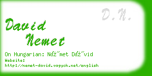 david nemet business card